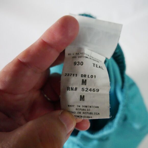 Simply Basic Womens Size M Teal Blue Pull-on Scrub Pants w Elastic Waist - Picture 4 of 10